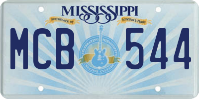 MS license plate MCB544