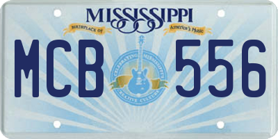 MS license plate MCB556