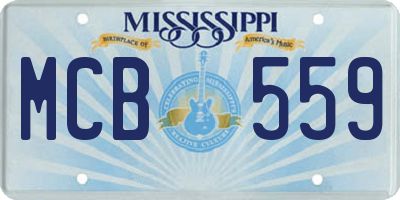 MS license plate MCB559