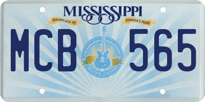 MS license plate MCB565