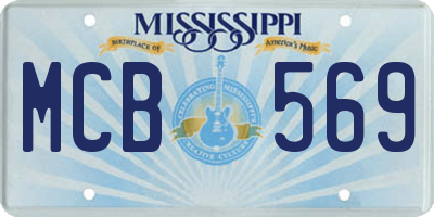 MS license plate MCB569