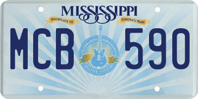 MS license plate MCB590