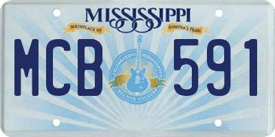 MS license plate MCB591