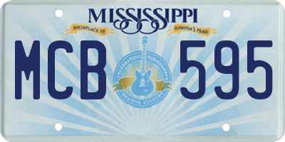 MS license plate MCB595