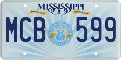 MS license plate MCB599