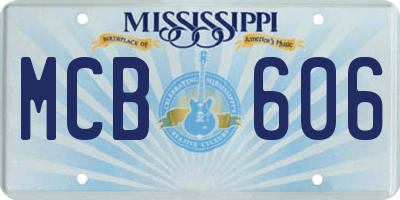 MS license plate MCB606
