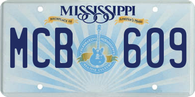 MS license plate MCB609