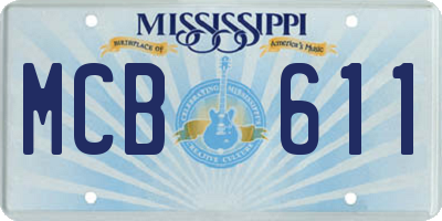 MS license plate MCB611