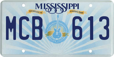 MS license plate MCB613