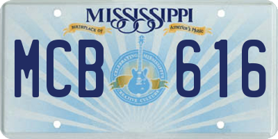 MS license plate MCB616