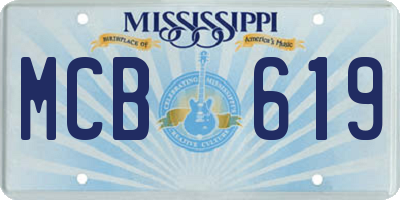MS license plate MCB619