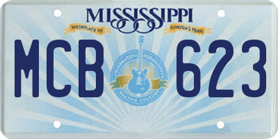 MS license plate MCB623