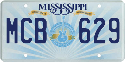 MS license plate MCB629