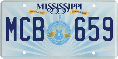 MS license plate MCB659