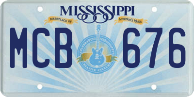 MS license plate MCB676