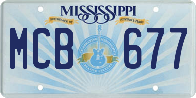 MS license plate MCB677