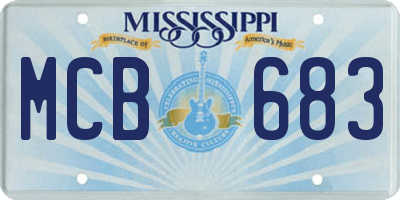 MS license plate MCB683