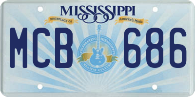 MS license plate MCB686