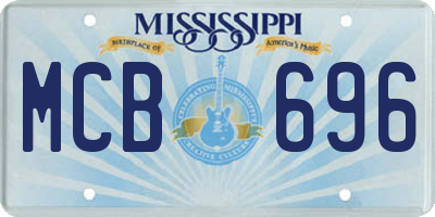 MS license plate MCB696