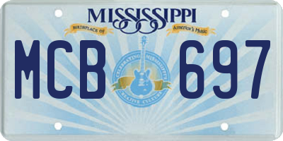 MS license plate MCB697
