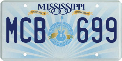 MS license plate MCB699