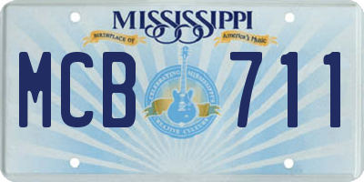 MS license plate MCB711