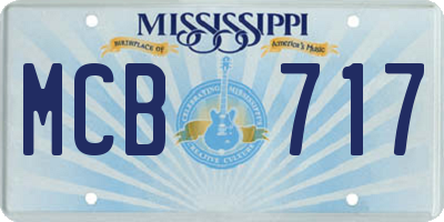 MS license plate MCB717