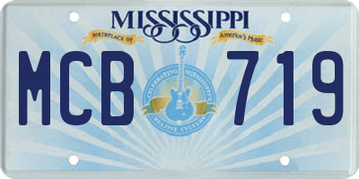 MS license plate MCB719