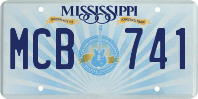 MS license plate MCB741