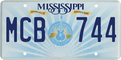 MS license plate MCB744