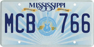MS license plate MCB766