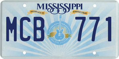 MS license plate MCB771