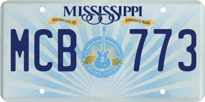 MS license plate MCB773