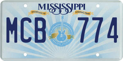 MS license plate MCB774