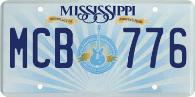 MS license plate MCB776