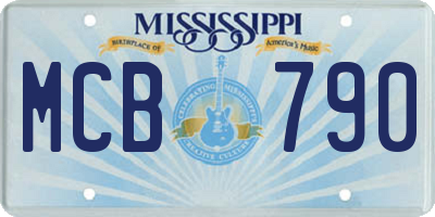 MS license plate MCB790