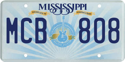 MS license plate MCB808
