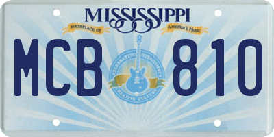 MS license plate MCB810
