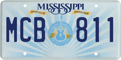 MS license plate MCB811