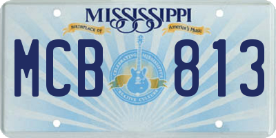 MS license plate MCB813
