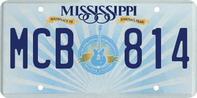 MS license plate MCB814