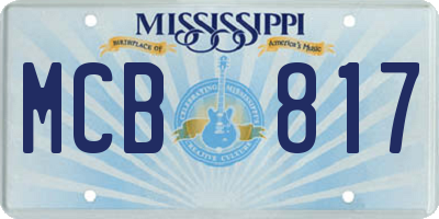 MS license plate MCB817