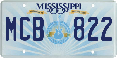 MS license plate MCB822