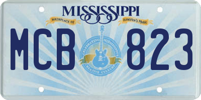 MS license plate MCB823