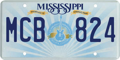 MS license plate MCB824