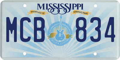 MS license plate MCB834
