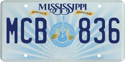 MS license plate MCB836