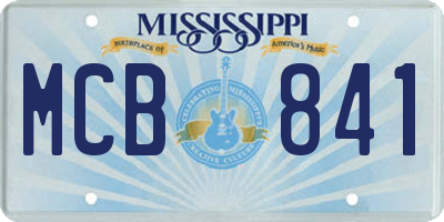 MS license plate MCB841