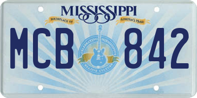 MS license plate MCB842