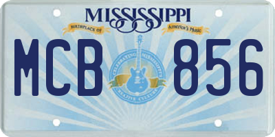 MS license plate MCB856
